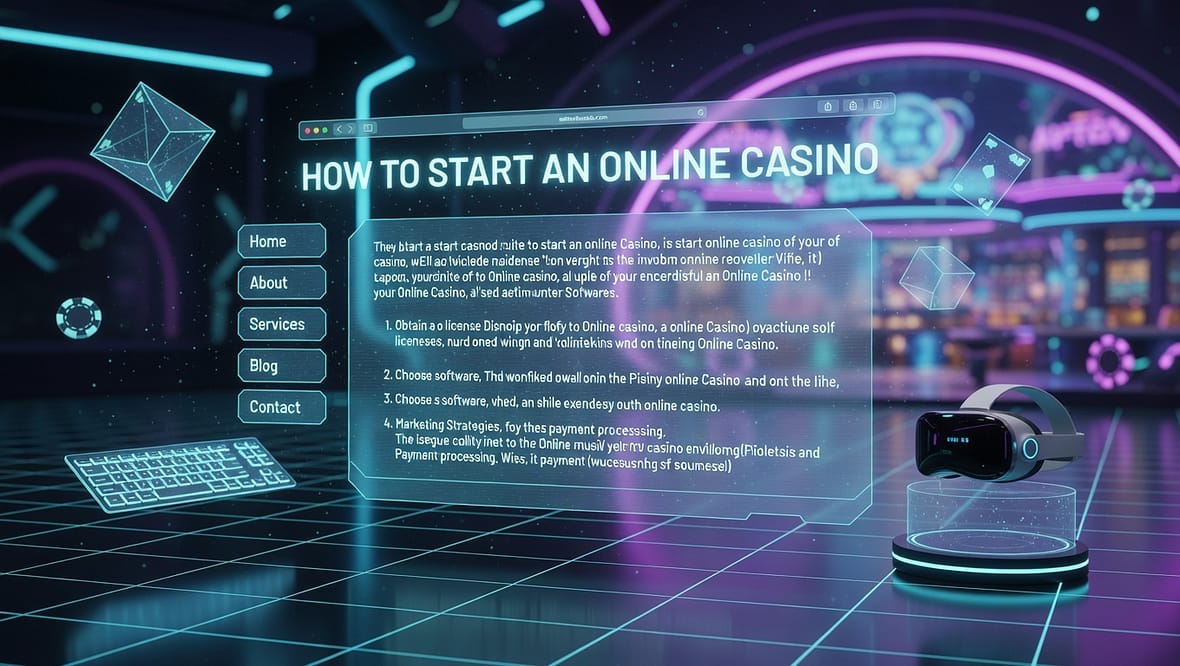 How to Start an Online Casino