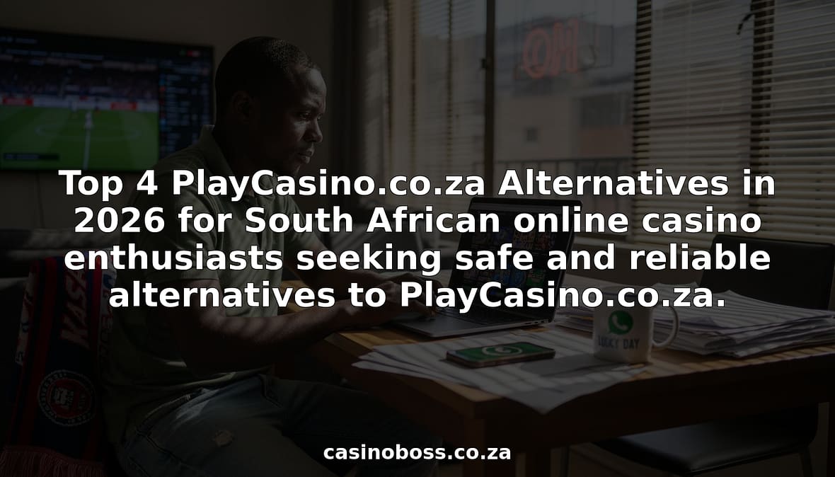 South African man comparing casino sites on laptop